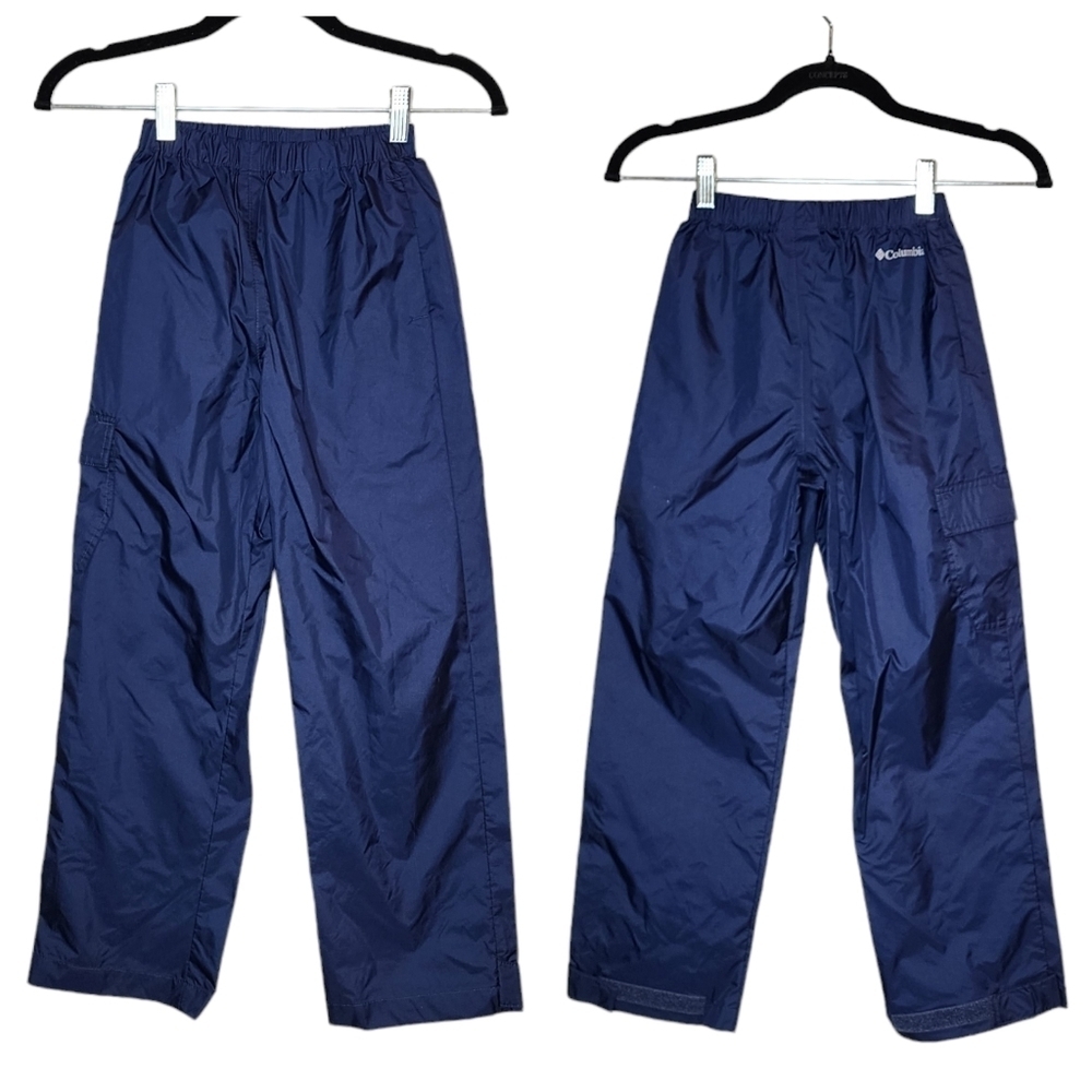 Columbia Navy Blue waterproof pants.  Kids‎ size small (8).
